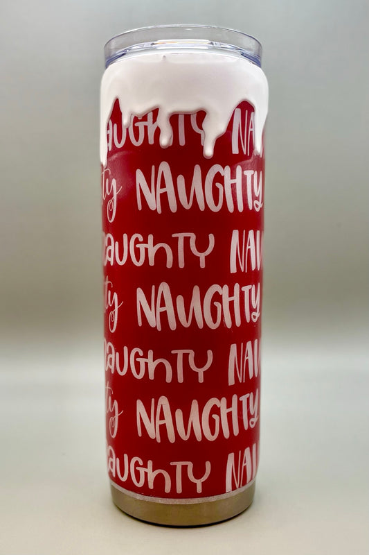 Snow Capped Naughty List Glitter Tumbler | handcrafted personalized gifts for her