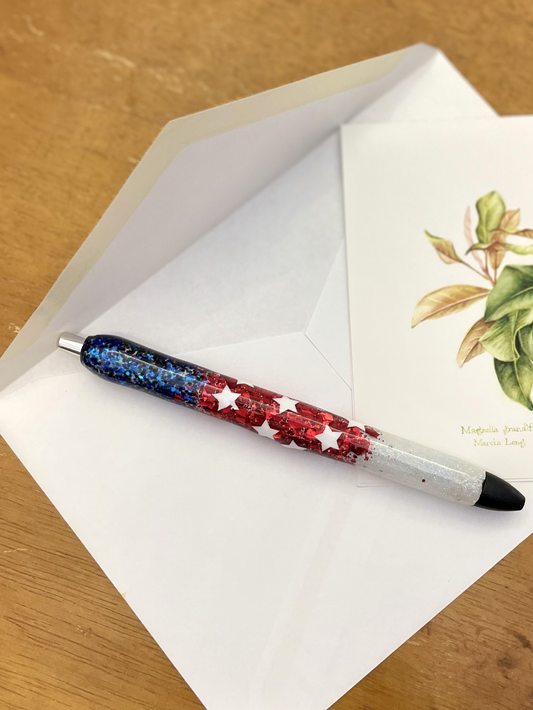 Red, White, & Blue Glitter Gel Pen